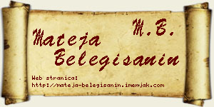 Mateja Belegišanin vizit kartica